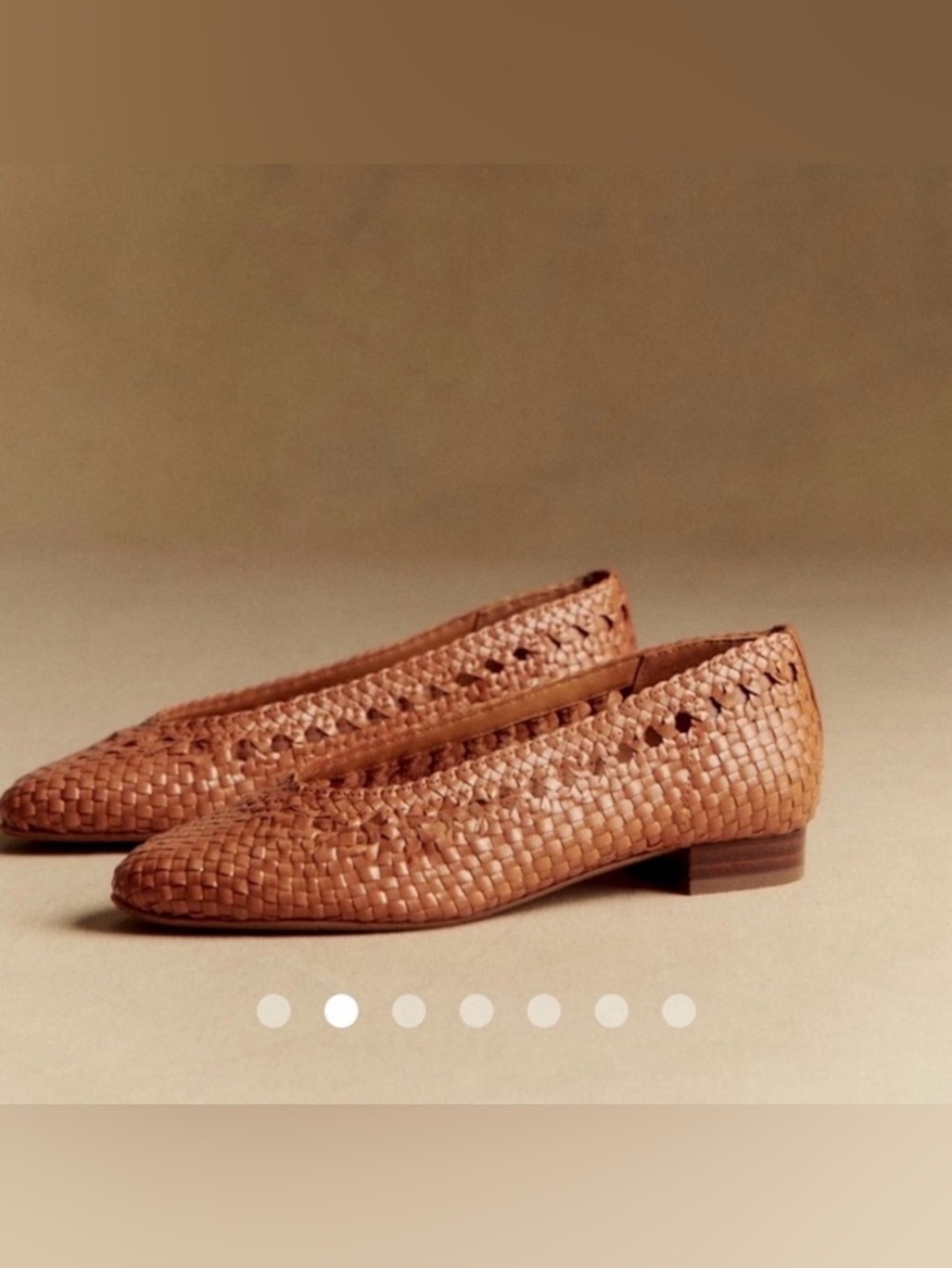 Sezane Anya Low Ballerinas Camel Size 9 40